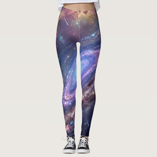 Leggings Magnifique Galaxie Spirale Univers (Devant)