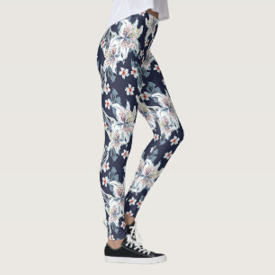 Leggings Magnifique motif de fleurs élégant
