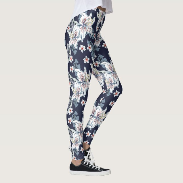 Leggings Magnifique motif de fleurs élégant  (Droite)