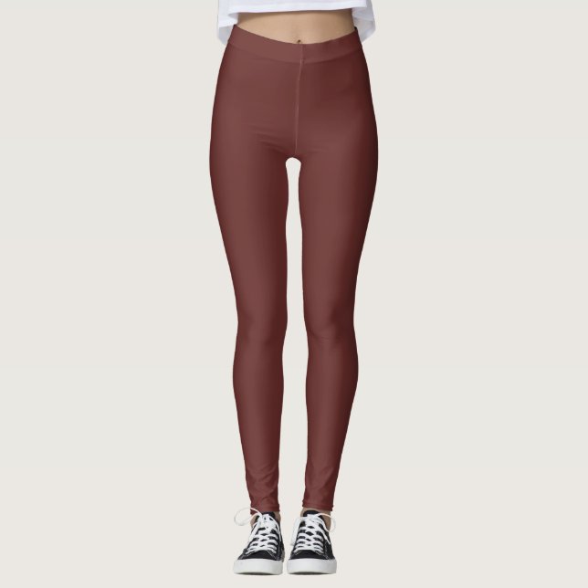 Leggings Mahogany Cherry Bliss : élégant et élégant (Devant)