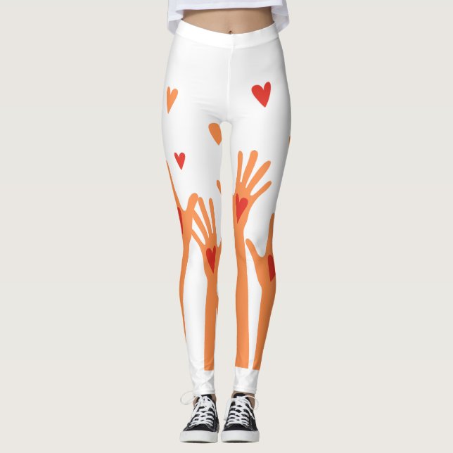 Leggings mains et coeurs (Devant)