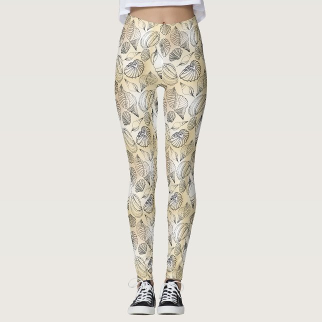 Leggings Maison de plage Coquillages Nautiles (Devant)