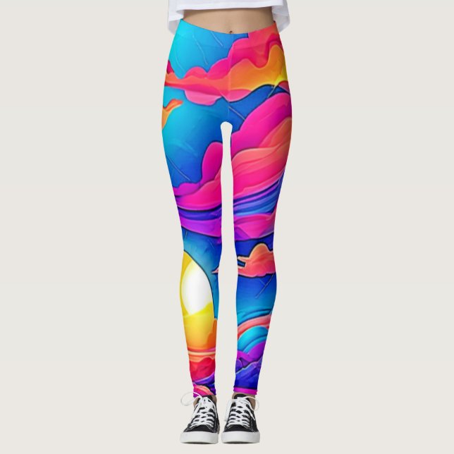 Leggings Majesté d'un coucher de soleil (Devant)