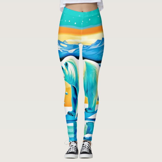 Leggings Majorité polaire : Paysage arctique (Devant)