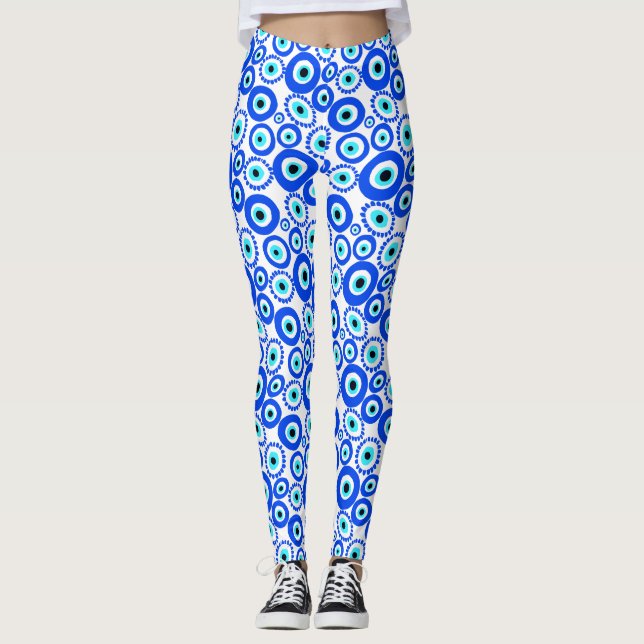 Leggings Mal Oeil Lucky Charme Coloré Motif (Devant)
