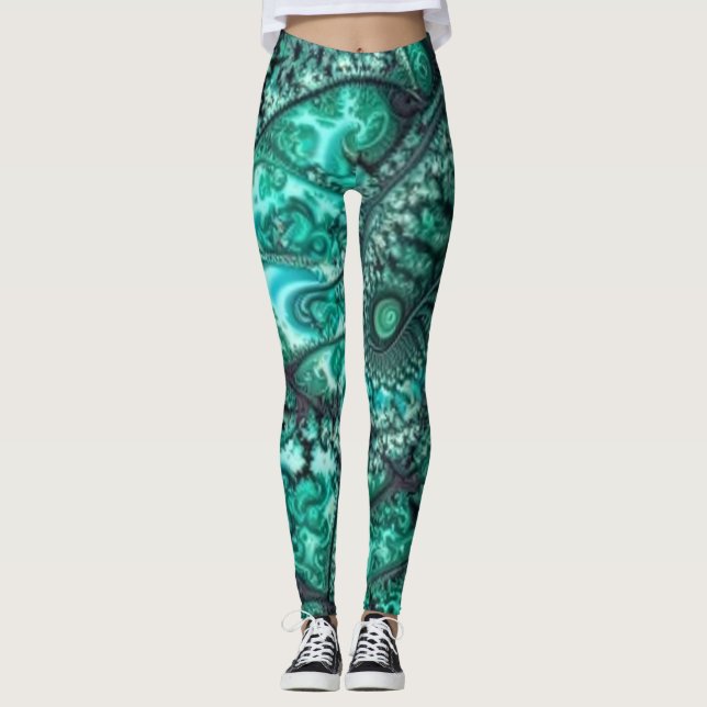 Leggings Malachite fractal5 (Devant)