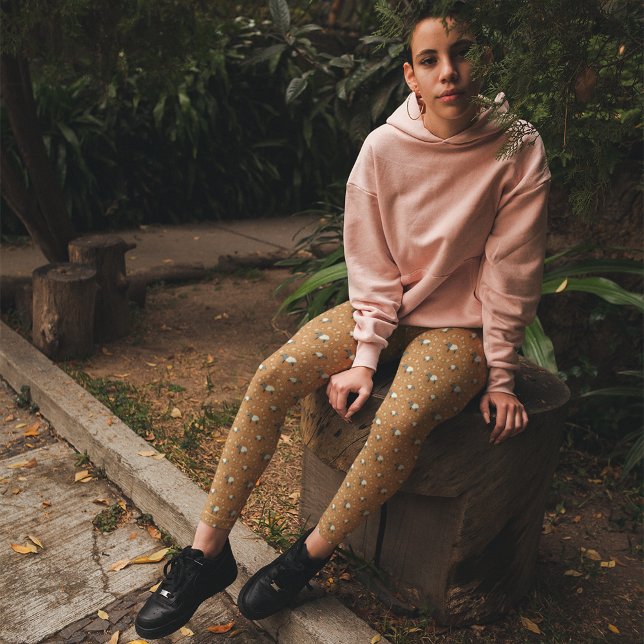 Leggings Malayan Tapirs Cinnamon Copper Orange Patterned (Créateur téléchargé)