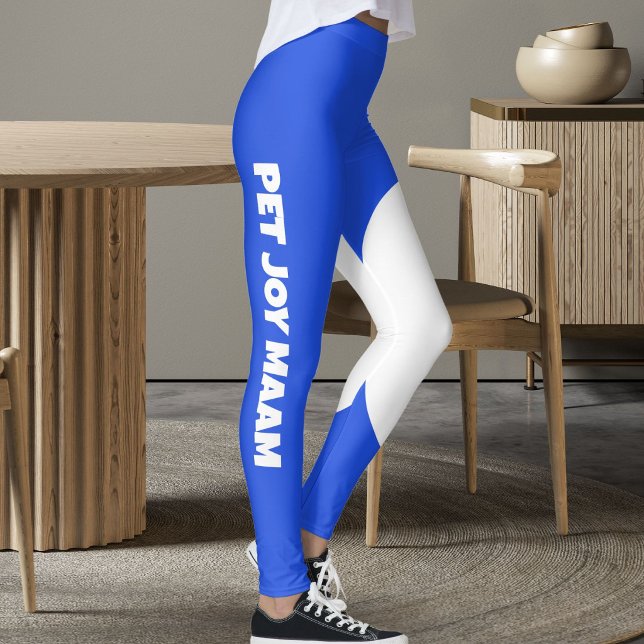 Leggings Maman Chat Chéri Nom Électrique Saphir Bleu Person (Créateur téléchargé)