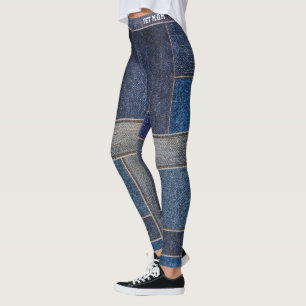 Leggings Maman de chat amoureuse des animaux Fausse dénim p