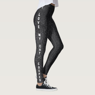 Leggings Maman de chat domestique faux denim jeans noirs st