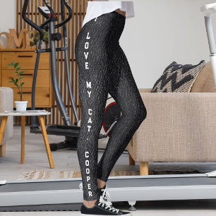 Leggings Maman de chat domestique faux denim jeans noirs st