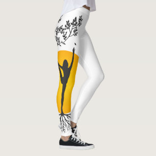 Leggings Maman Yoga Arbre de Vie Silhouette de Soleil