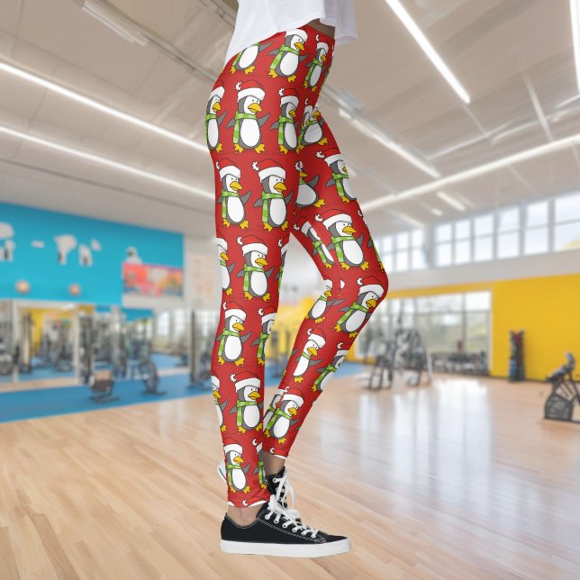 Leggings manchot de Noël marchant sur la neige (Créateur téléchargé)