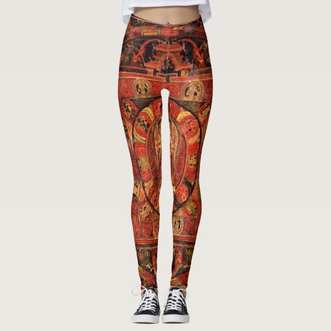 Leggings Mandala bouddhiste de la compassion (Devant)