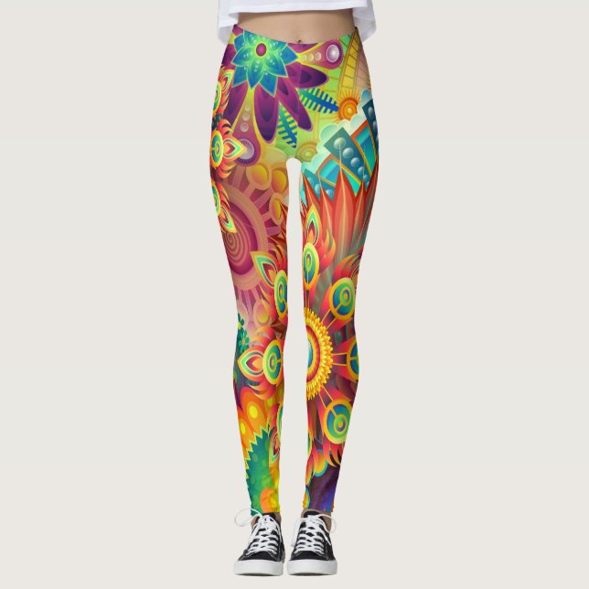 Leggings Mandala coloré  (Devant)