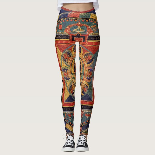 Leggings Mandala d'Amitayus. École tibétaine du 19ème (Devant)
