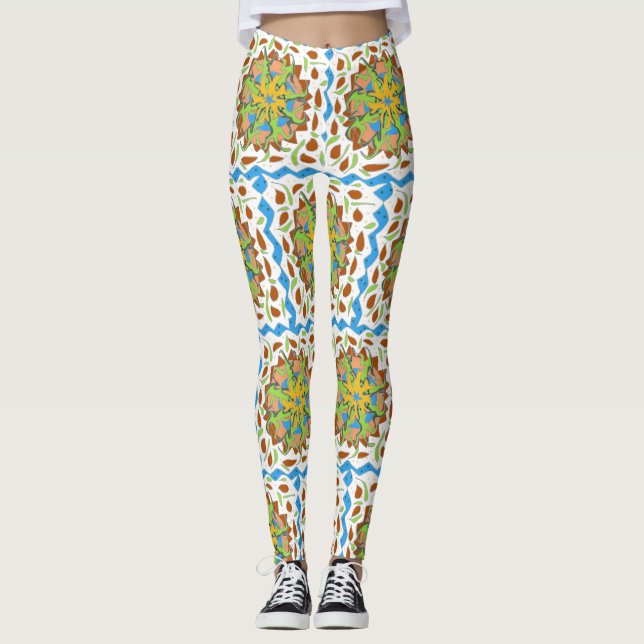 Leggings Mandala de lézard (Devant)