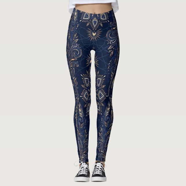 Leggings Mandala de minuit (Devant)