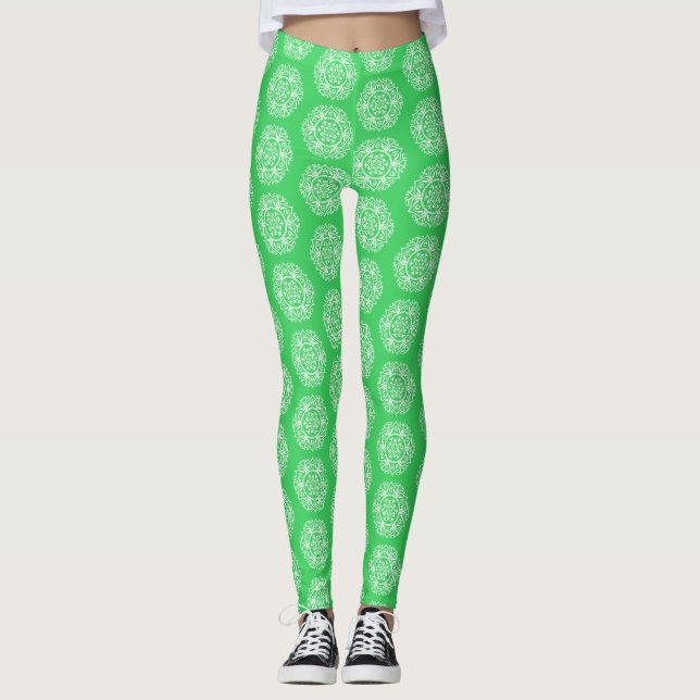 Leggings Mandala du printemps (Devant)