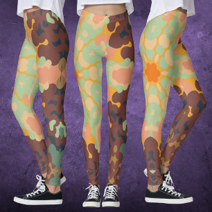 Leggings Mandala Green Orange et Jaune