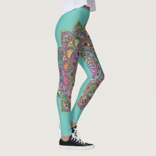 Leggings Mandala Indien de Style Élégant et Coloré 1