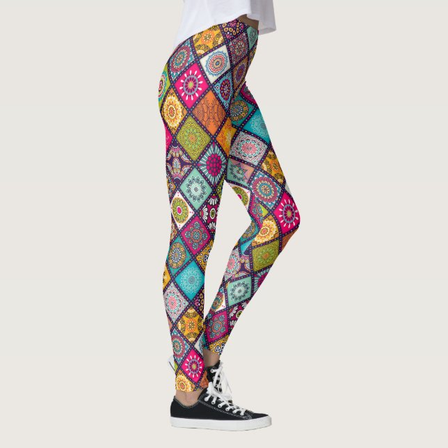 Leggings mandala marocain style ethnique coloré (Droite)