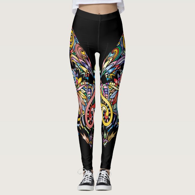 Leggings Mandala papillon (Devant)