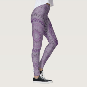 Leggings Mandala Rêve Aquarelle dans des Tons de Violet