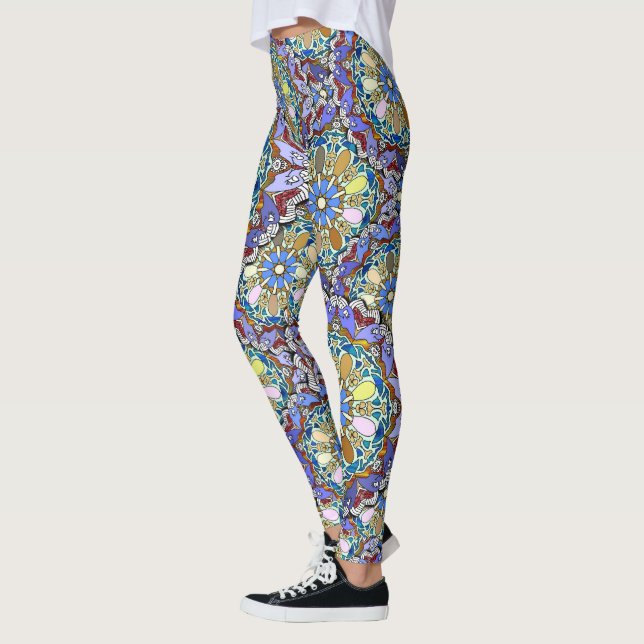 Leggings Mandala Style Doodle Art (Gauche)