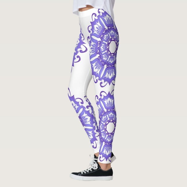 Leggings Mandala. violet floral (Gauche)