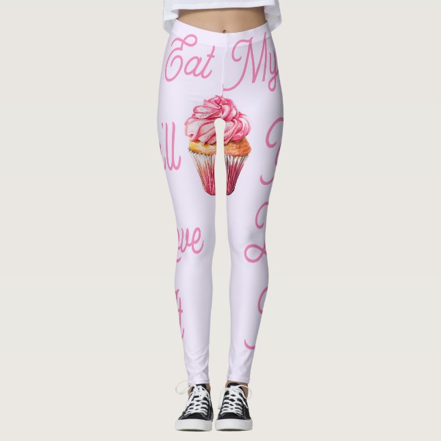 Leggings Mangez mes jambes de muffin (Devant)