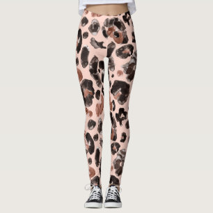 Leggings Manteau de léopard, peau d'animal sans couture mot