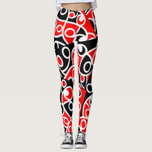 Leggings Maori Kowhaiwhai motif