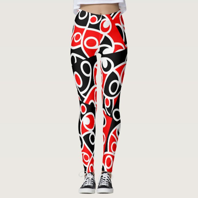 Leggings Maori Kowhaiwhai motif (Devant)
