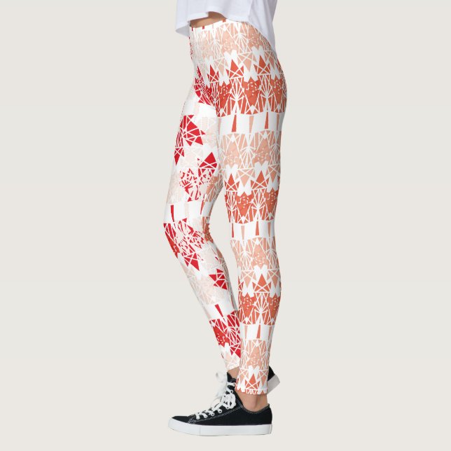 LEGGINGS MAPLE MADE WITH TRIANGLES CANADA FLAG BY MASANSER (Gauche)