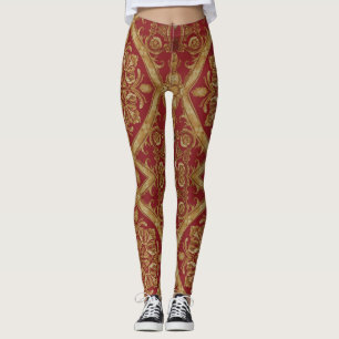 Leggings Mara Trumpet Glory Golden Red Orné : Luxe Ath