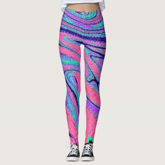 Leggings Marble Texture Motif mignon (Devant)