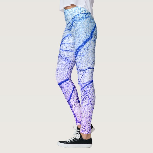 Leggings Marbre bicolore violet (Gauche)