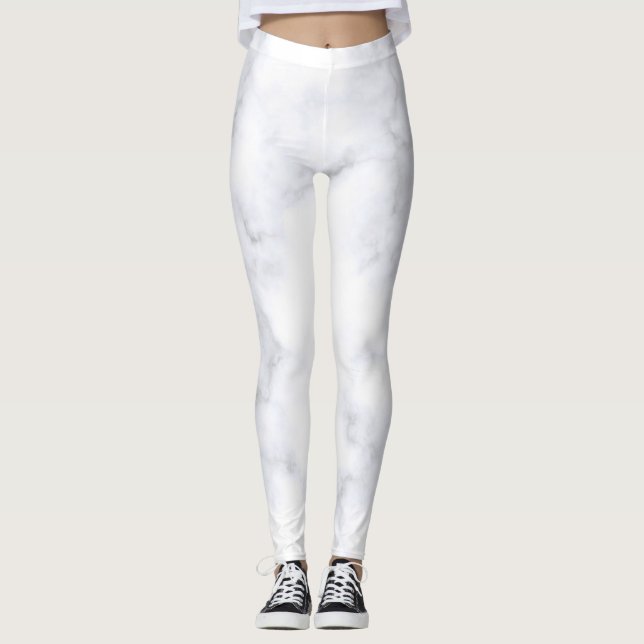 Leggings Marbre blanc hipster  (Devant)