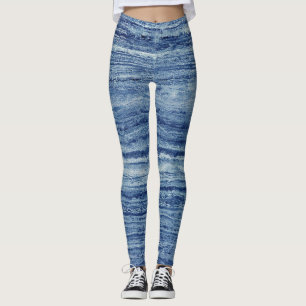 Leggings Marbre bleu