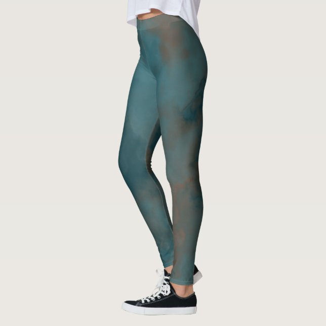 Leggings Marbre bleu Abstrait (Gauche)