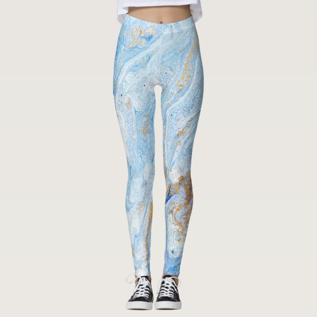 Leggings Marbre bleu Extraordinaire (Devant)
