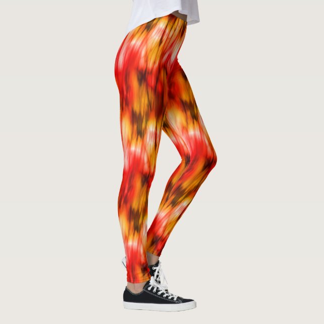 Leggings Marbre de feu Abstrait (Droite)