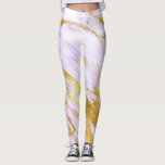 Leggings Marbre minimal Abstrait Lilac Purple Gold minimum<br><div class="desc">Elégant légant leggings tout simplement tendance projeté selon les tendances réelles dans le design.</div>