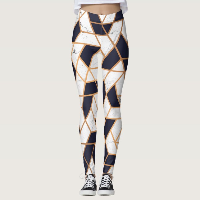 Leggings Marbre mosaïque Abstraite (Devant)