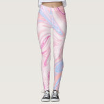 Leggings Marbre orange bleu coloré élégant de rose en<br><div class="desc">Regard de marbre moderne et coloré.</div>