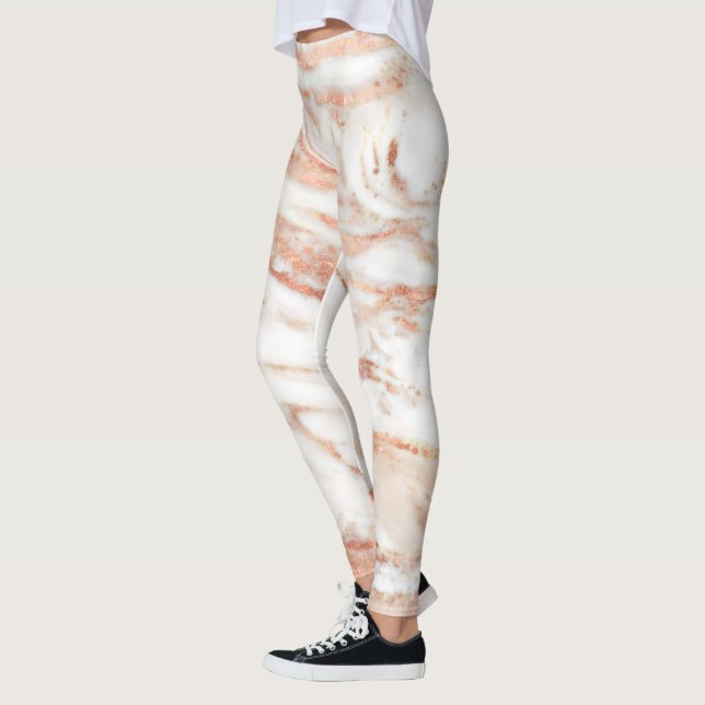 Leggings Marbre Rose or à huile Lux tendance (Gauche)