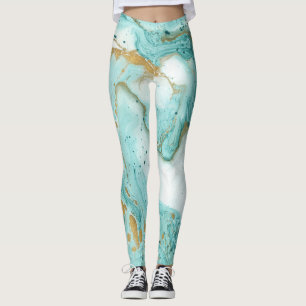 Leggings Marbre texture décorative, peinture artistique abs