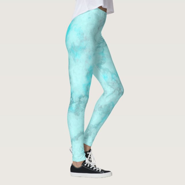 Leggings Marbre turquoise (Droite)