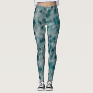 Leggings Marbre turquoise Abstrait